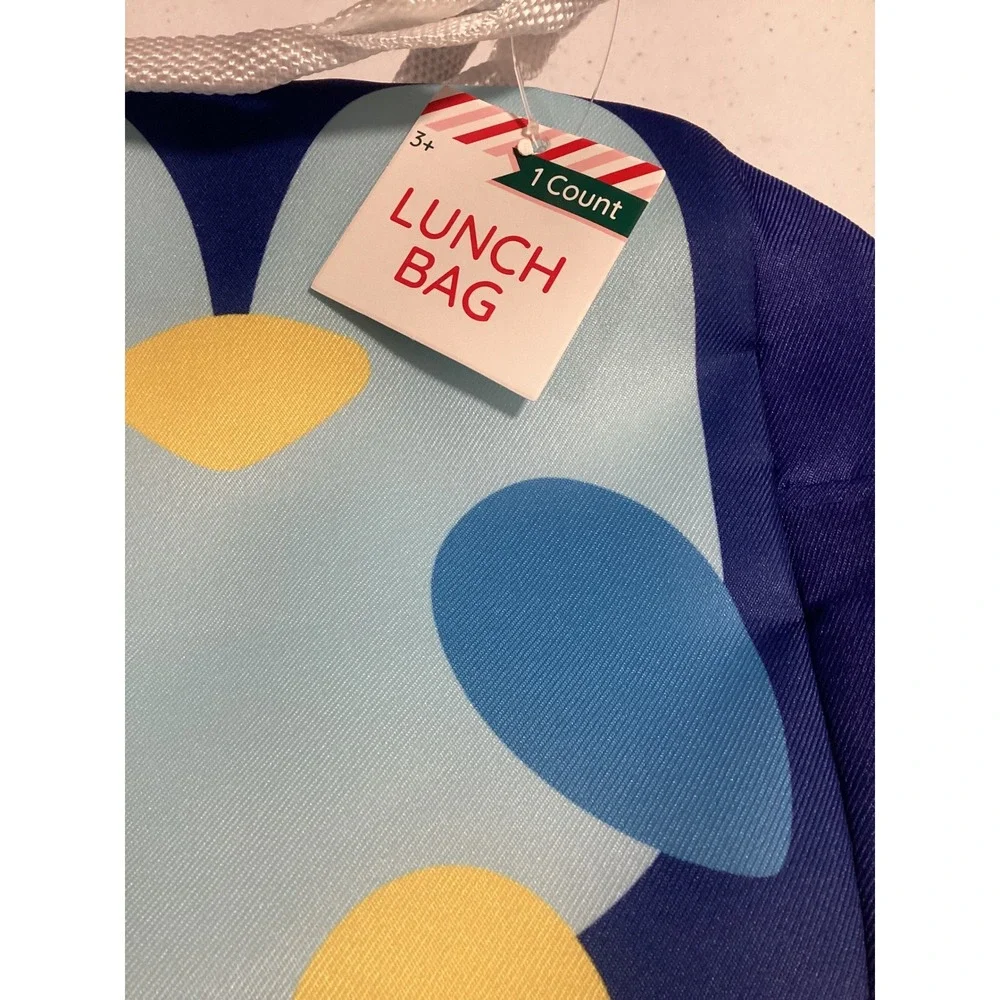 3-Penguin Kids Lunch Bag Insulated Blue Childrens School‎ Food Carrier New